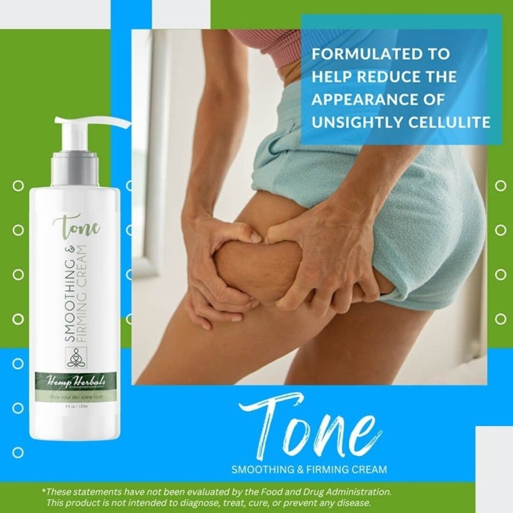 Tone - Smoothing & Firming Cream (New and Sealed) 4oz by Hemp Herbals